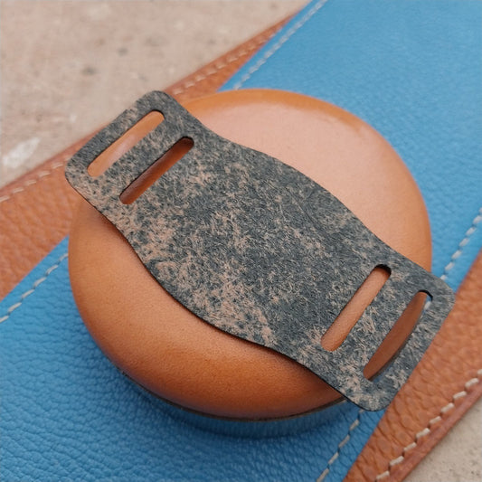 18mm Vintage Style Veg-Tanned Pebbled Leather Bund Pad for Watch Strap