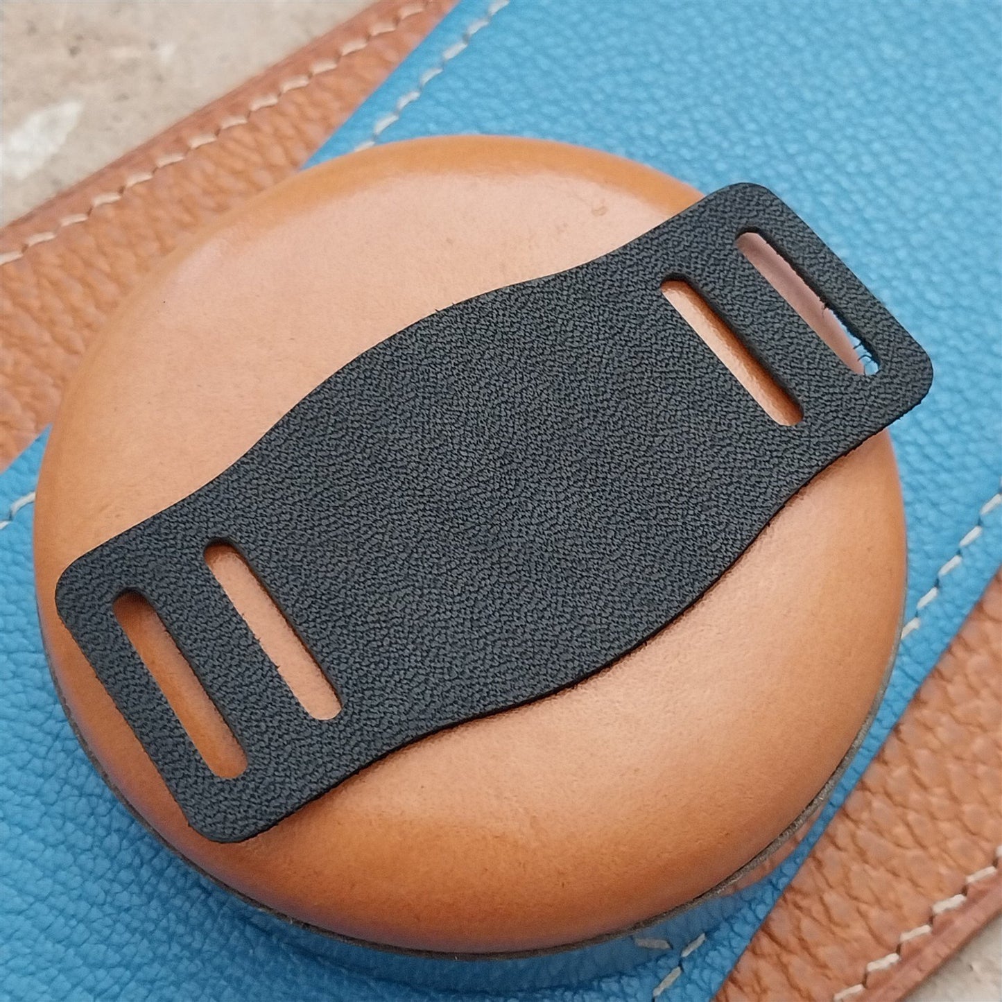 16mm Vintage Style Soft Calfskin Leather Bund Pad for Watch Strap