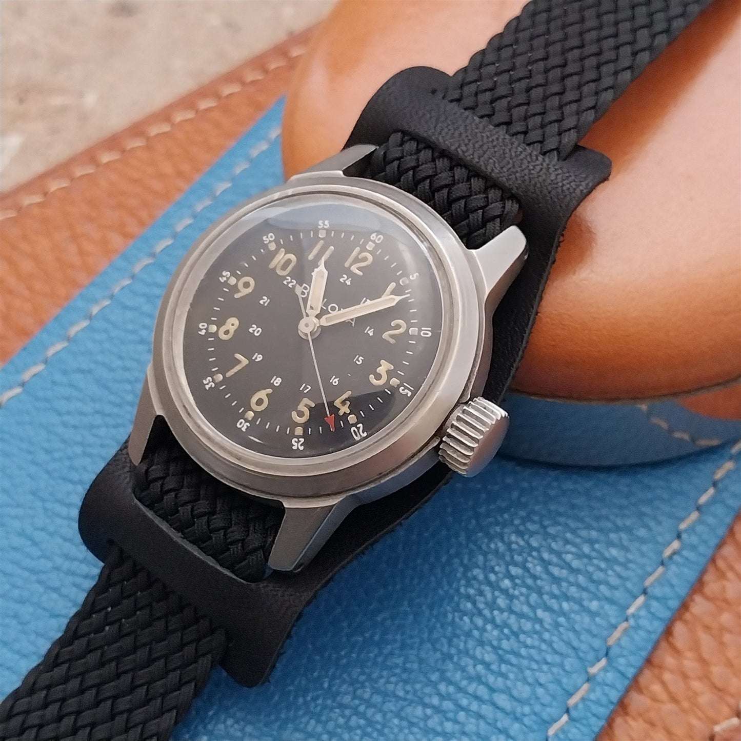 16mm Vintage Style Soft Calfskin Leather Bund Pad for Watch Strap