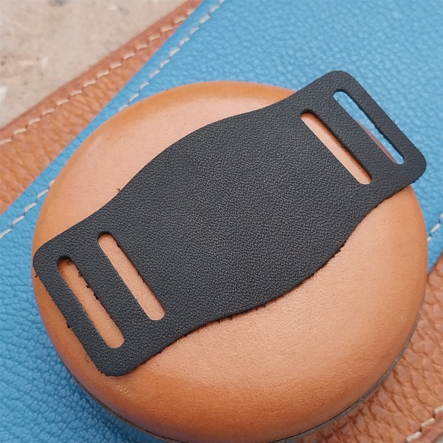 18mm Vintage Style Soft Calfskin Leather Bund Pad for Watch Strap