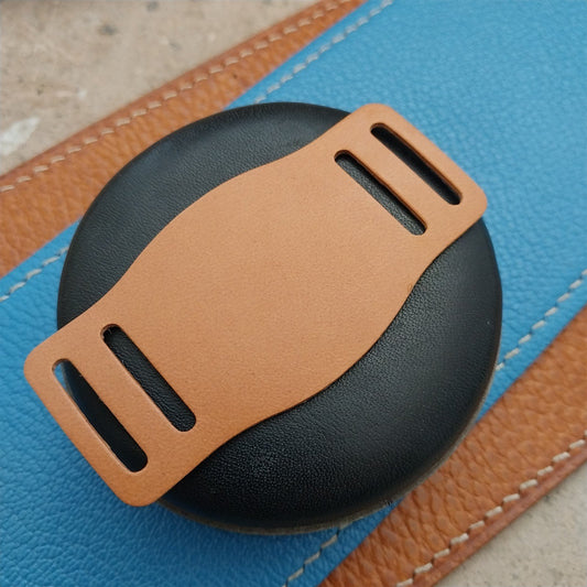 18mm Vintage Style Brown Saddle Leather Bund Pad