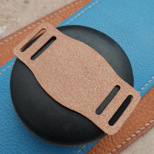 18mm Vintage Style Brown Saddle Leather Bund Pad