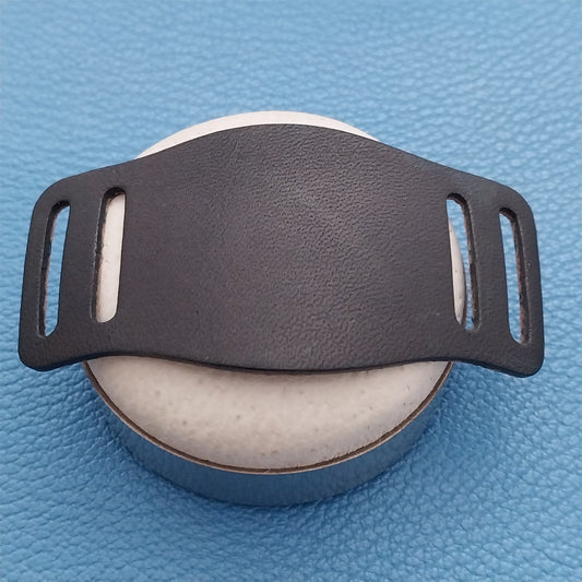 17mm 18mm 19mm Vintage Style Black Bridle Leather Bund Pad