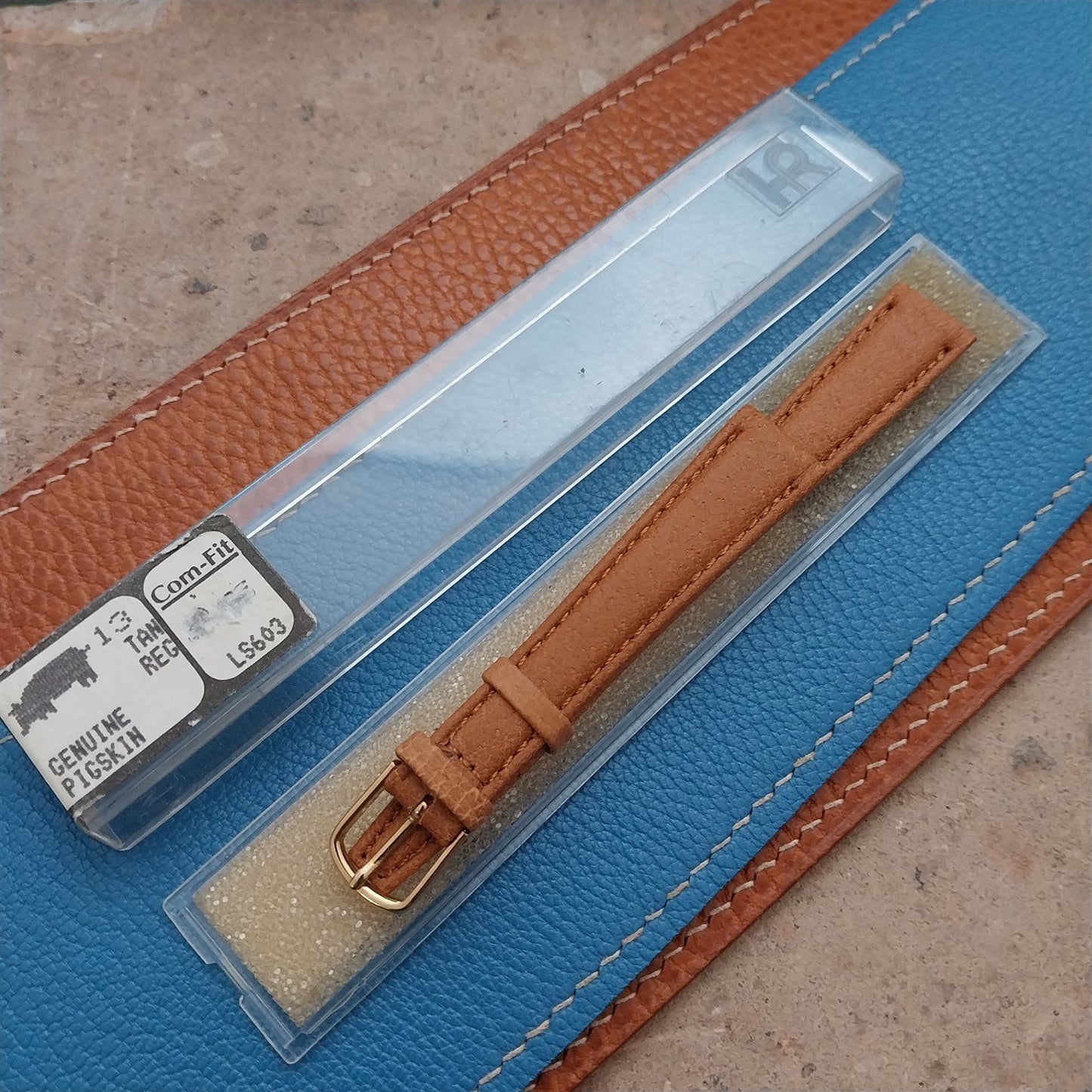 13mm Hadley Roma Brown Pigskin Leather Unused nos Vintage Watch Strap