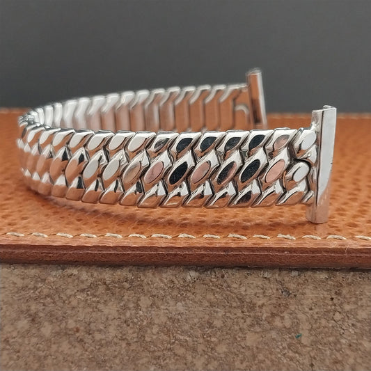 White Gold-Filled Speidel Golden Templar NOS 1950s Vintage Watch Band