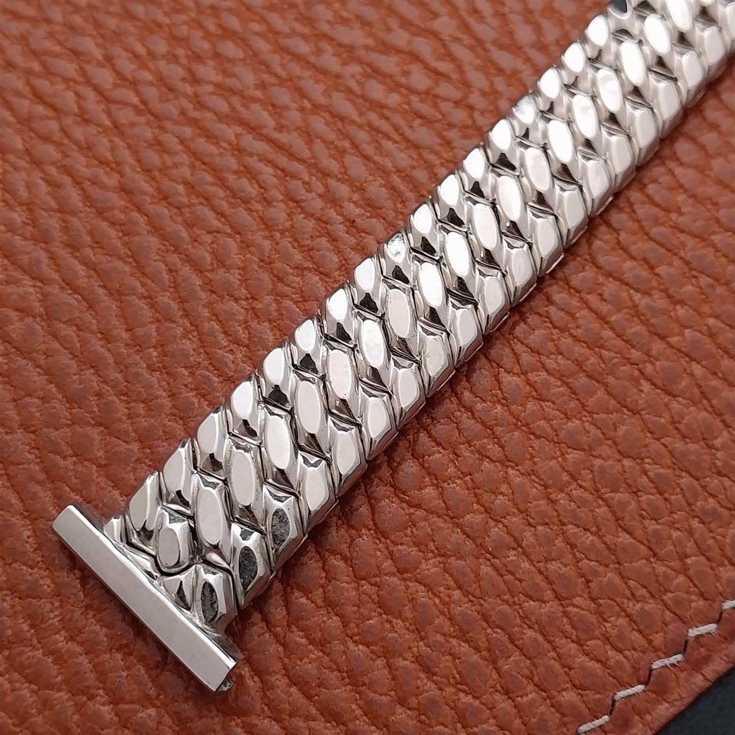 White Gold-Filled Speidel Golden Templar NOS 1950s Vintage Watch Band