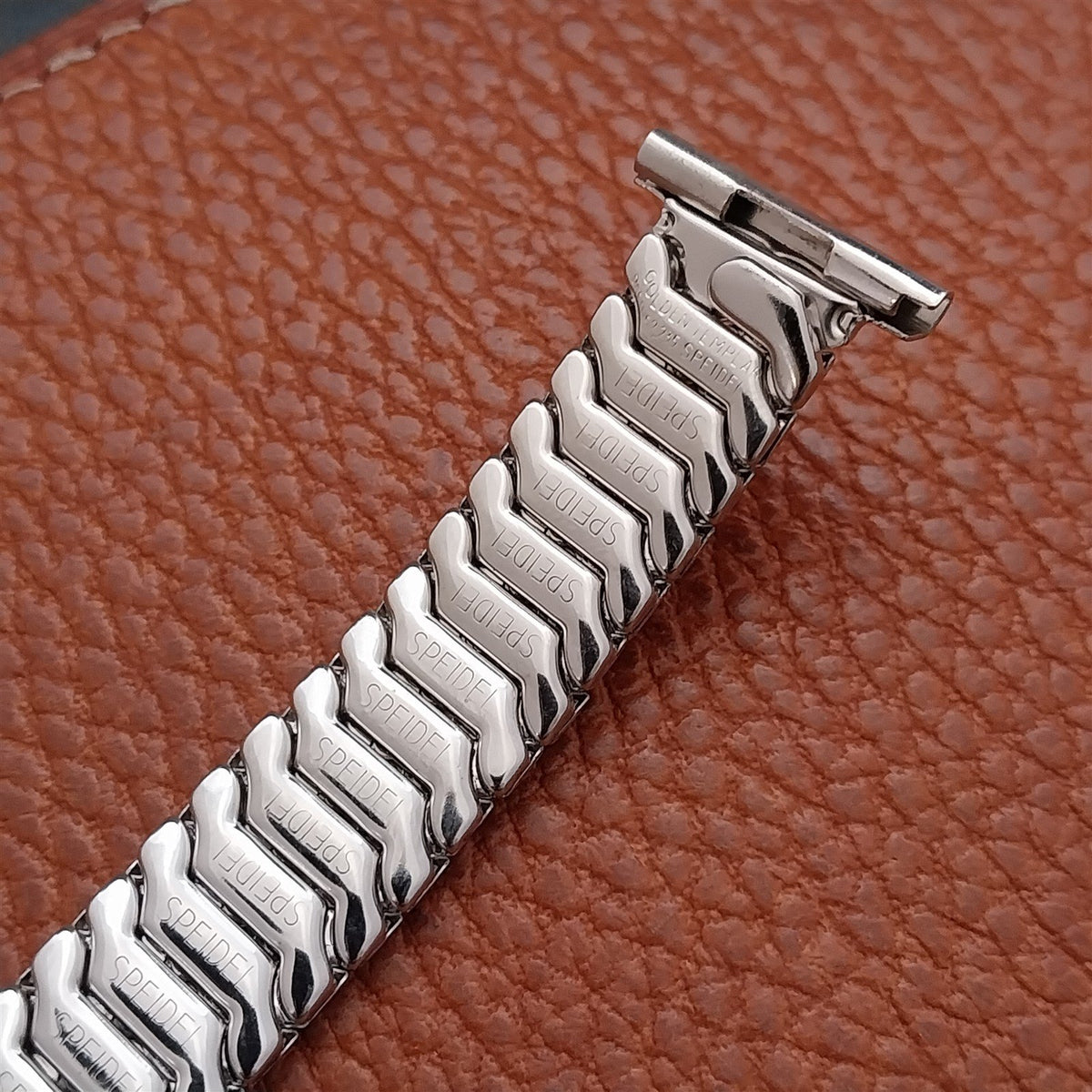 White Gold-Filled Speidel Golden Templar NOS 1950s Vintage Watch Band