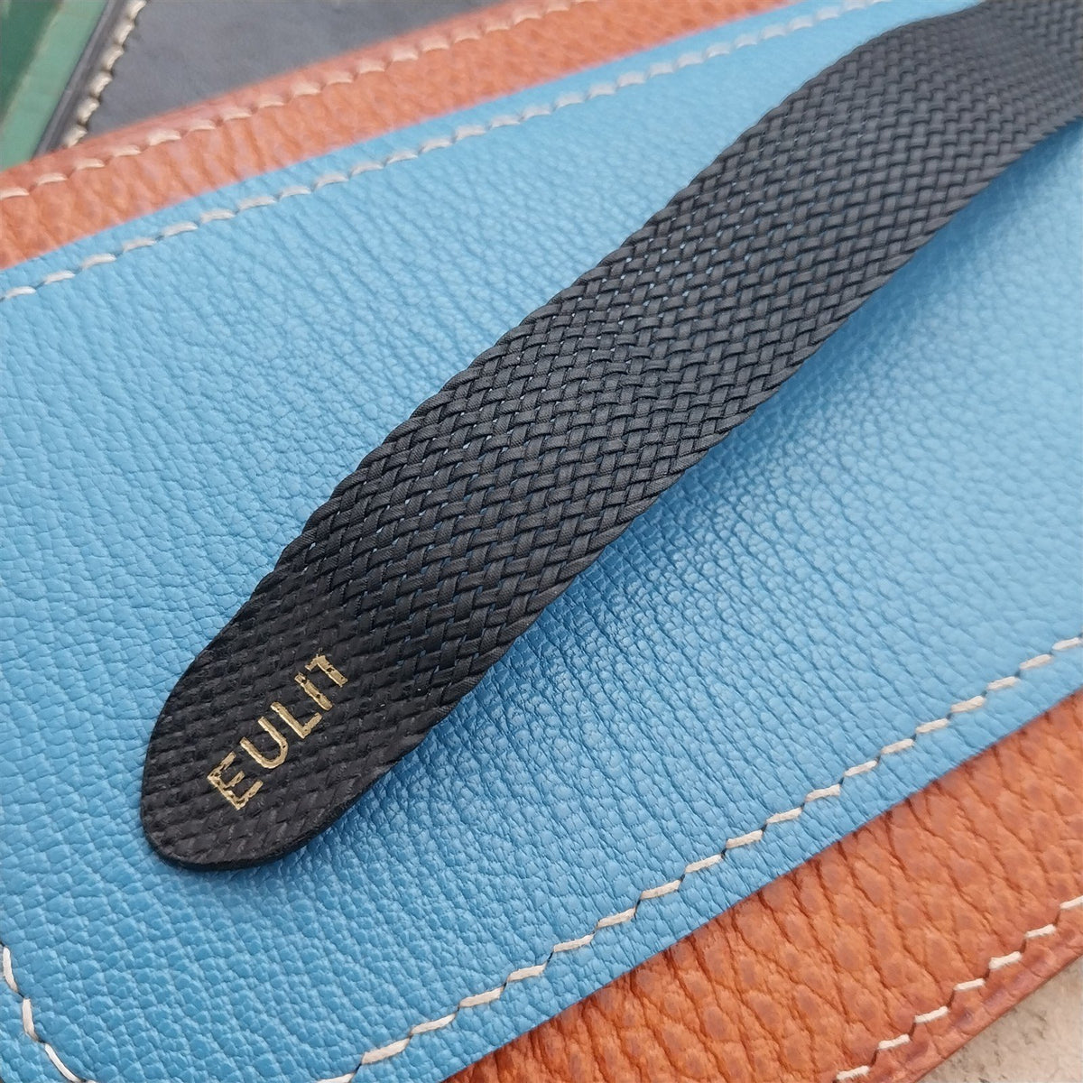 18mm Black Braided Perlon Unused 1970s Vintage Watch Strap