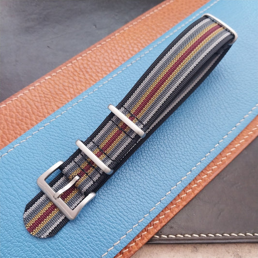20mm Ribbed Striped Nylon Classic G10 Watch Strap