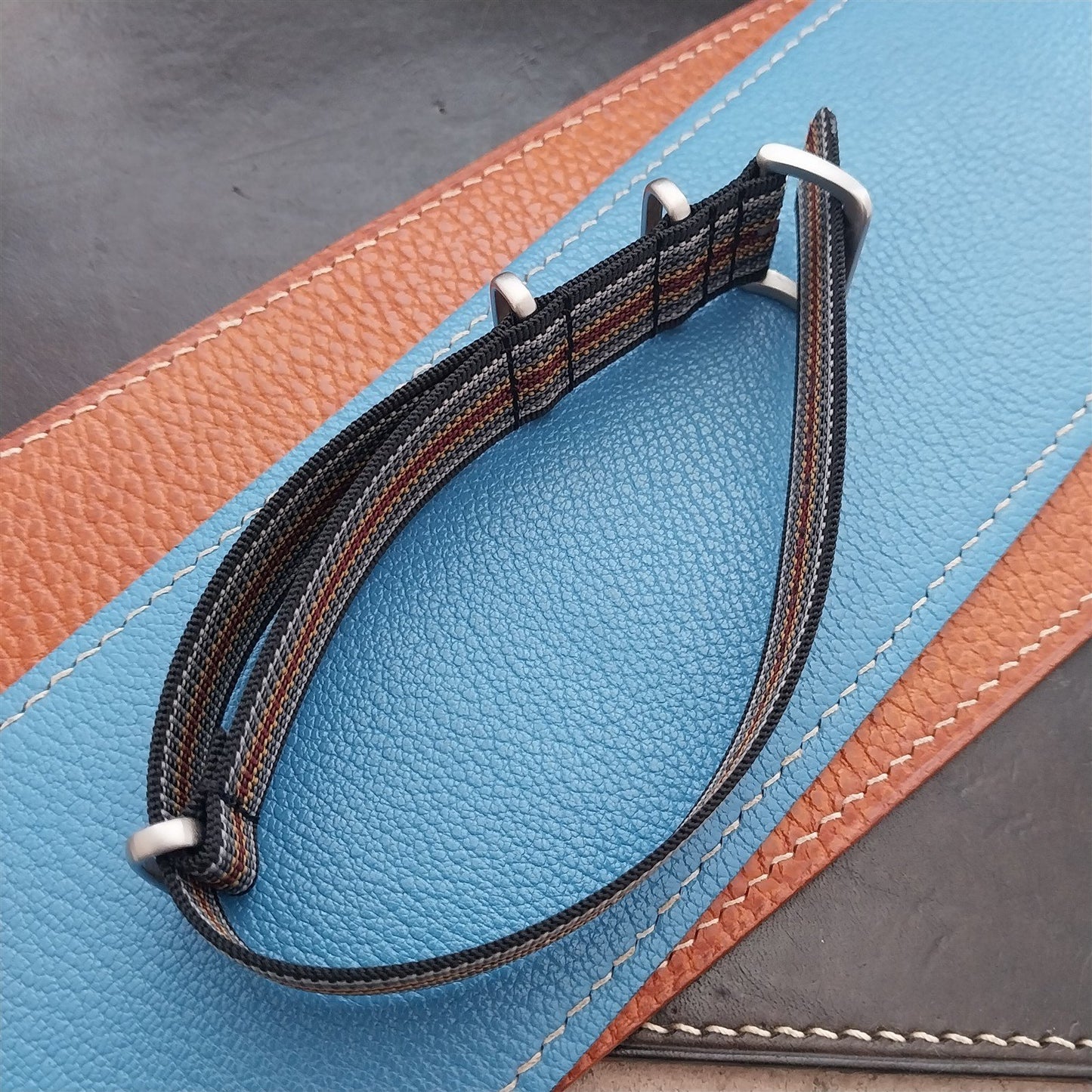 20mm Ribbed Striped Nylon Classic G10 Watch Strap