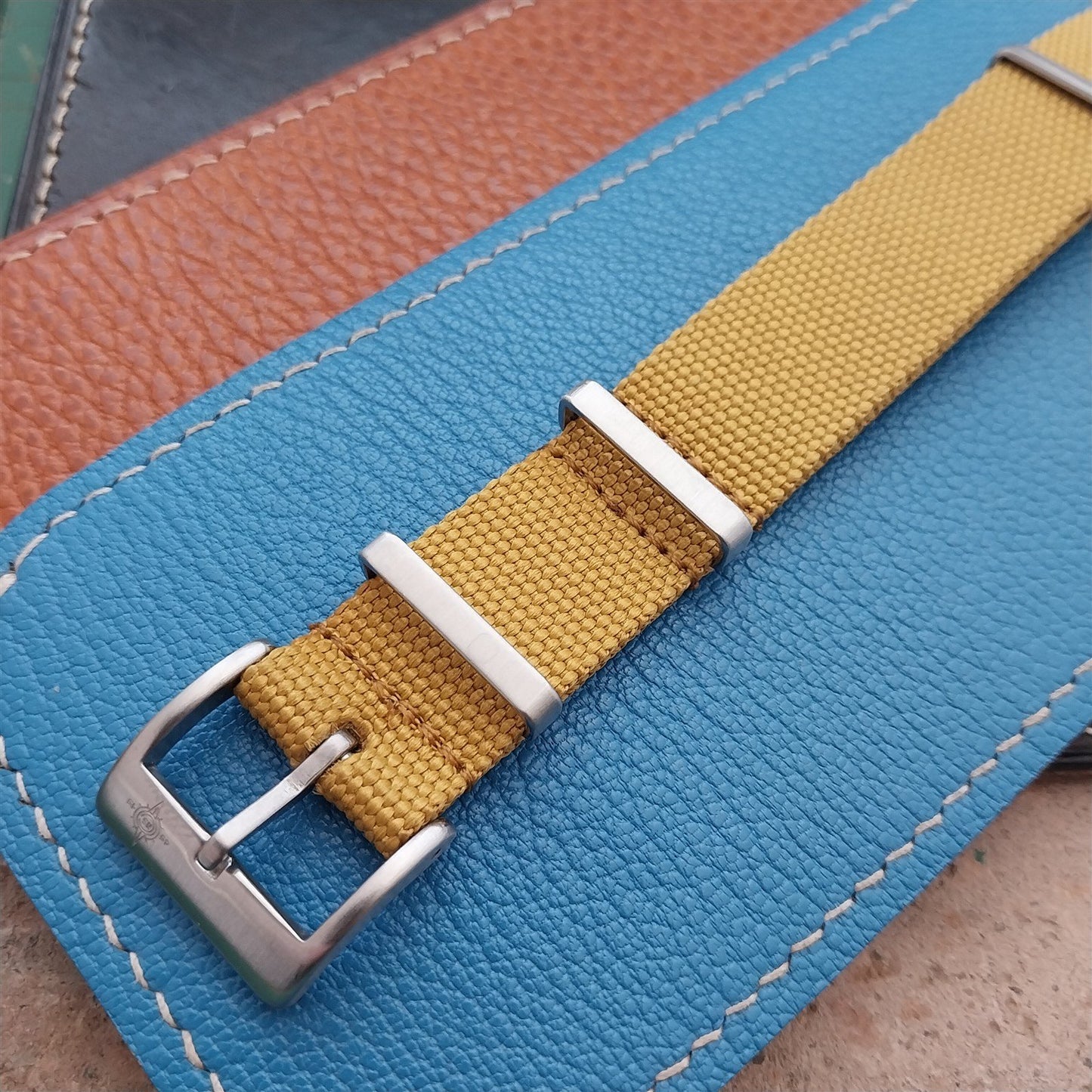 19mm Ribbed Striped Nylon Classic G10 Watch Strap