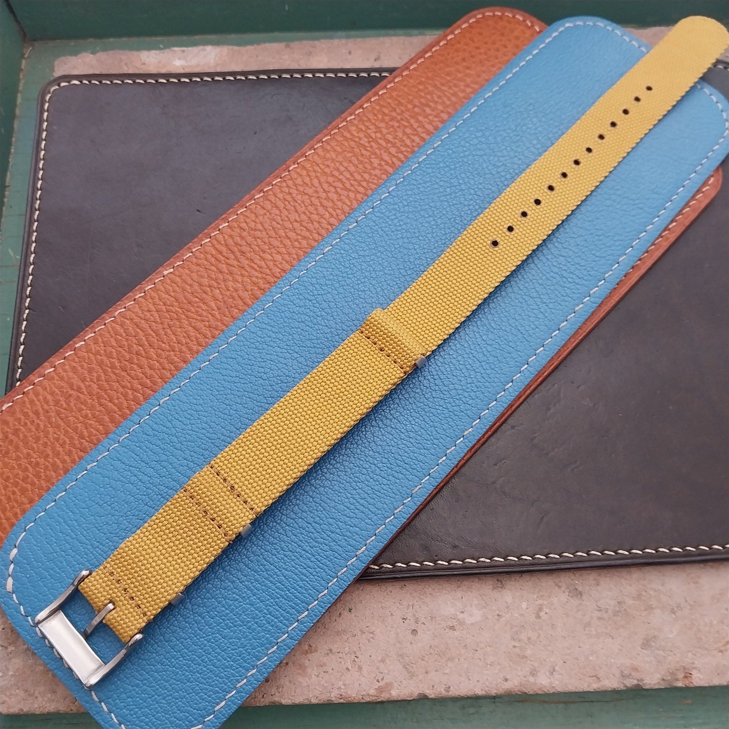 19mm Ribbed Striped Nylon Classic G10 Watch Strap