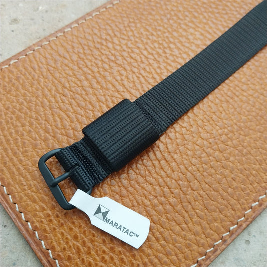 16mm Maratac Mil Series Black Nylon Single-Pass Field Watch Strap