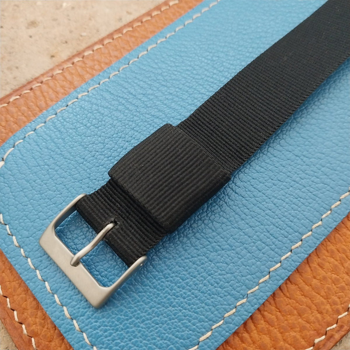 20mm Speidel Black Nylon Single-Pass RAF Style Watch Strap
