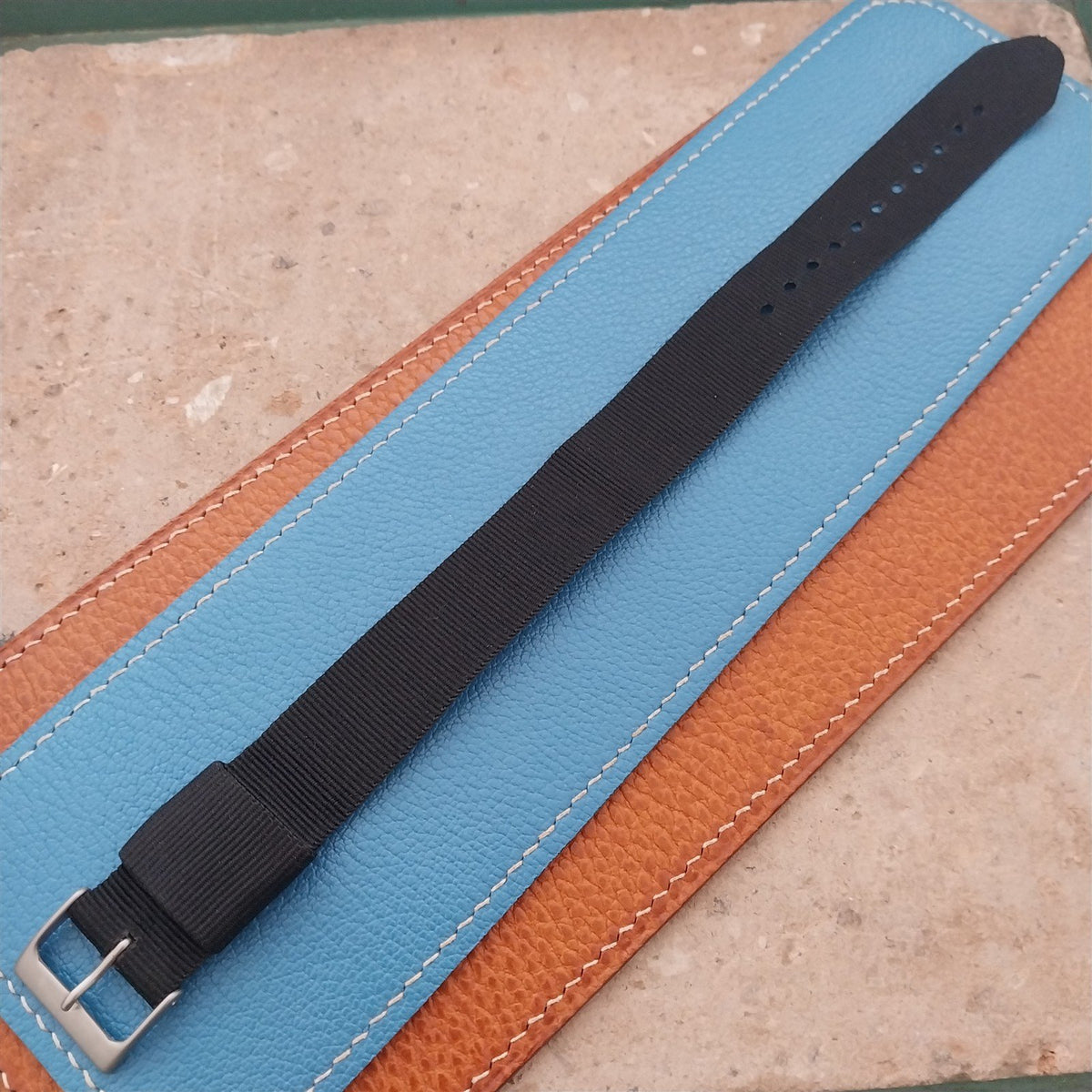 20mm Speidel Black Nylon Single-Pass RAF Style Watch Strap