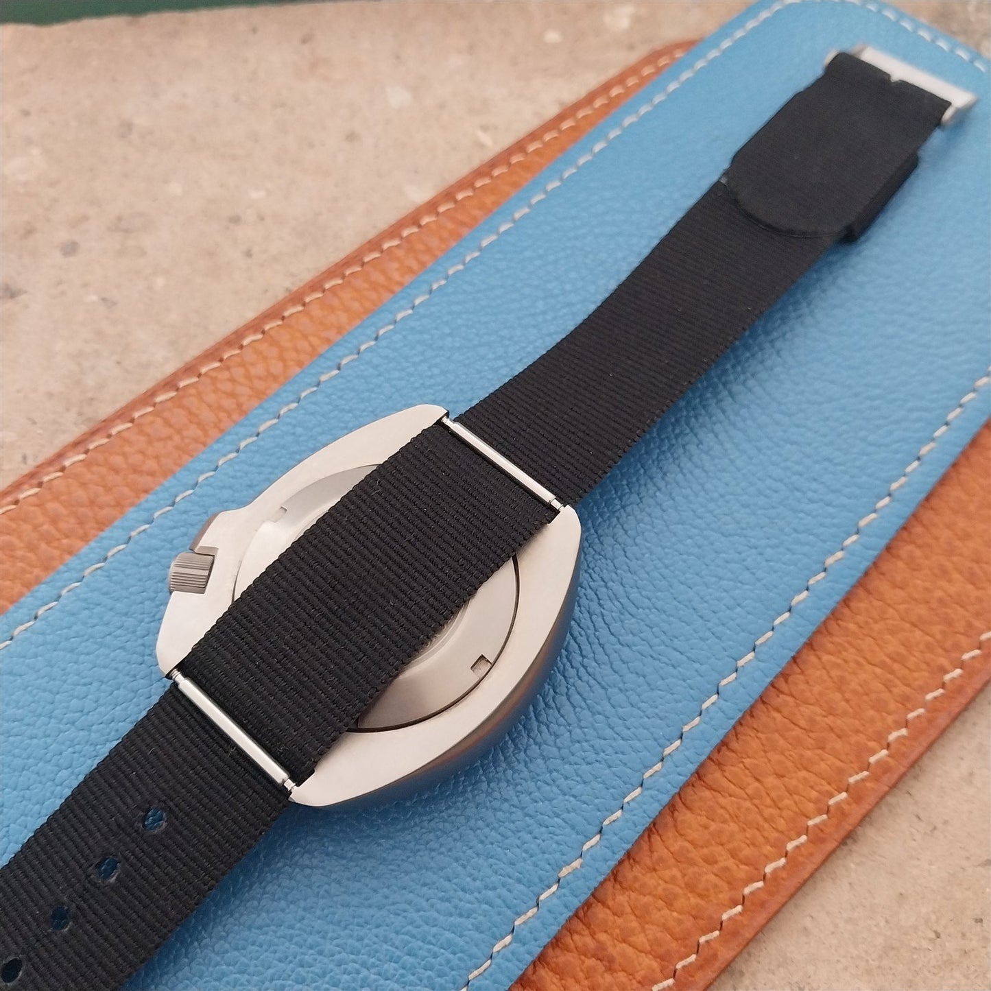 20mm Speidel Black Nylon Single-Pass RAF Style Watch Strap