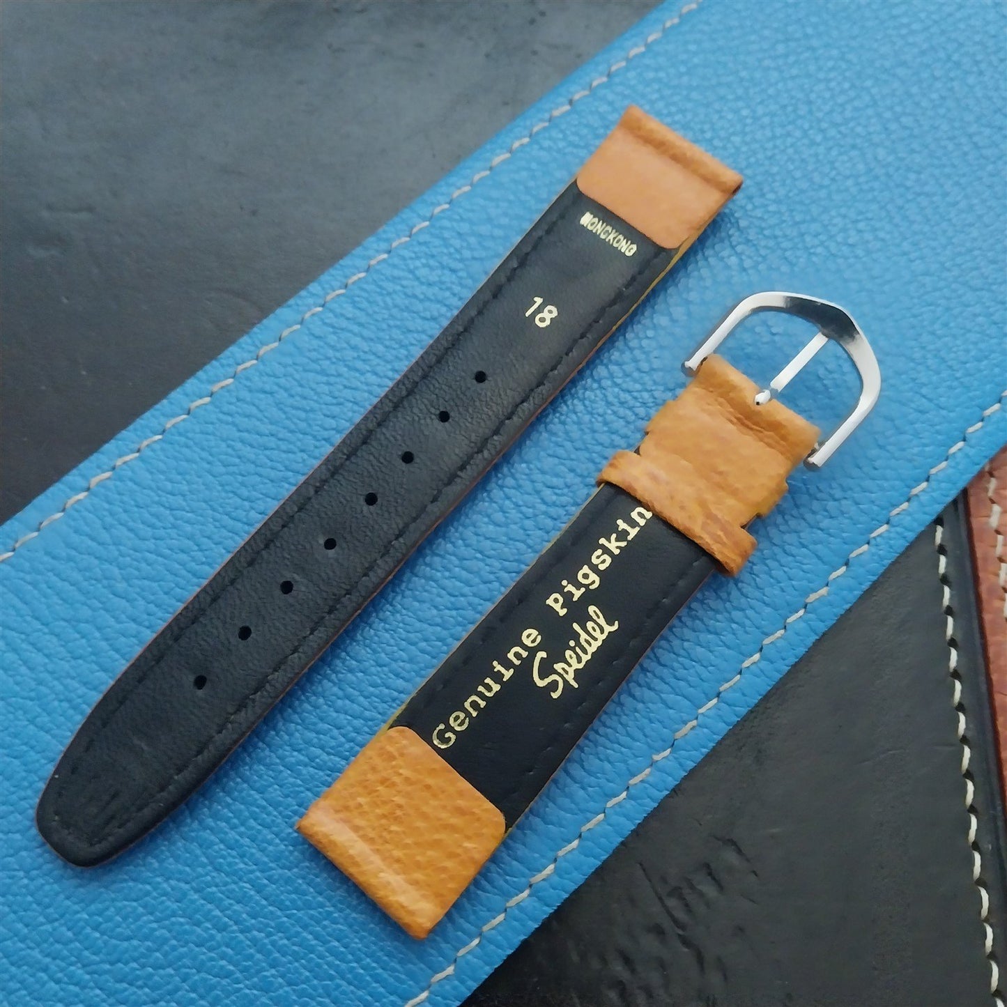 18mm Speidel Tapered 18/16 Padded Pigskin Watch Strap