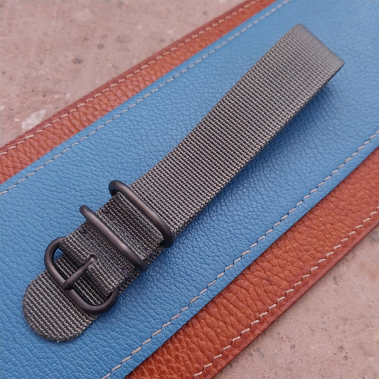 22mm ACU Gray Maratac Zulu Watch Strap & Black Hardware