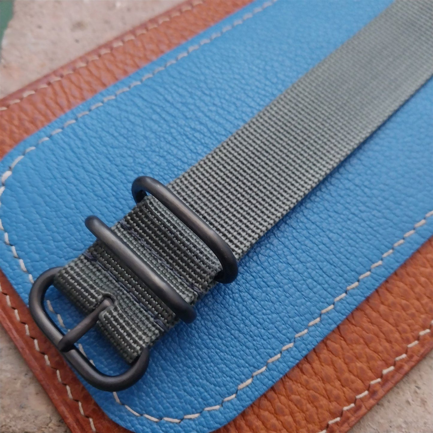 22mm ACU Gray Maratac Zulu Watch Strap & Black Hardware