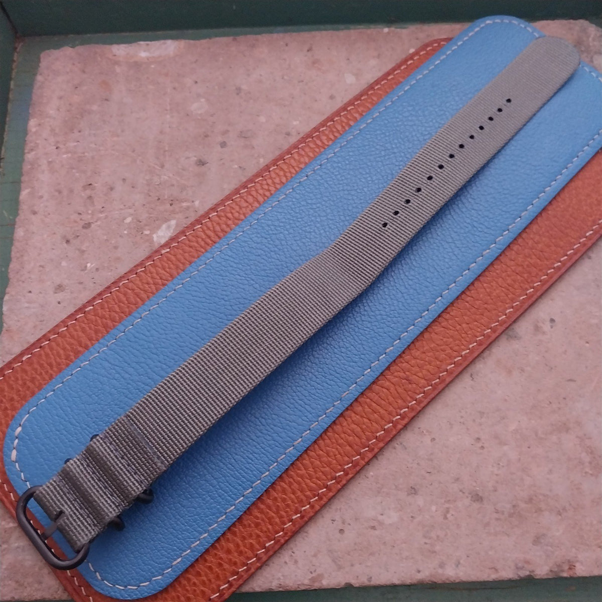 22mm ACU Gray Maratac Zulu Watch Strap & Black Hardware