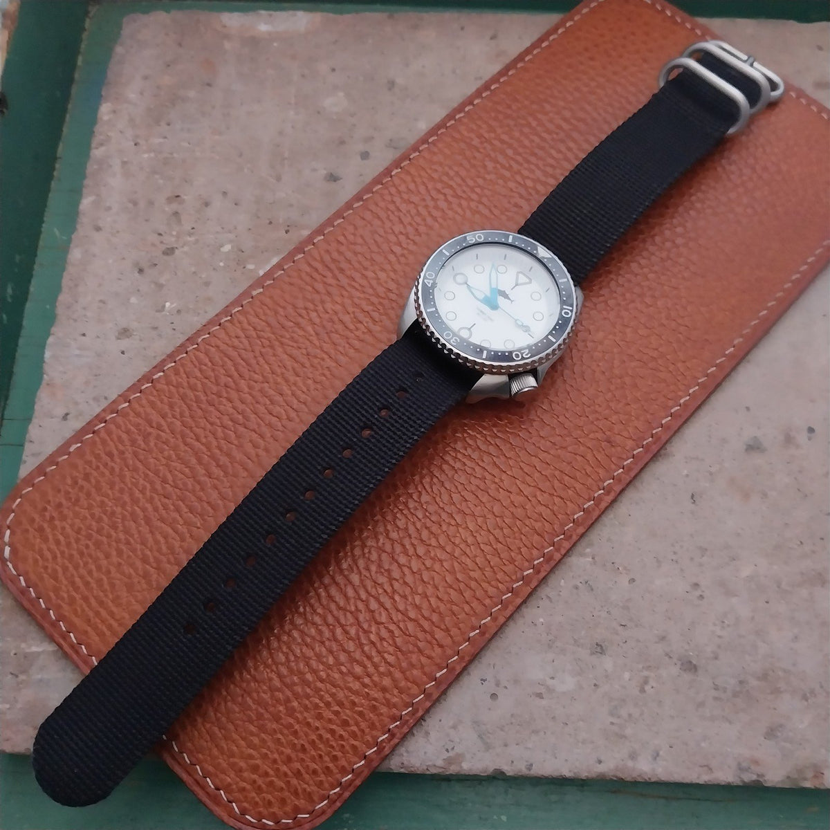 22mm Black Maratac Zulu Watch Strap & Brushed Stainless Hardware