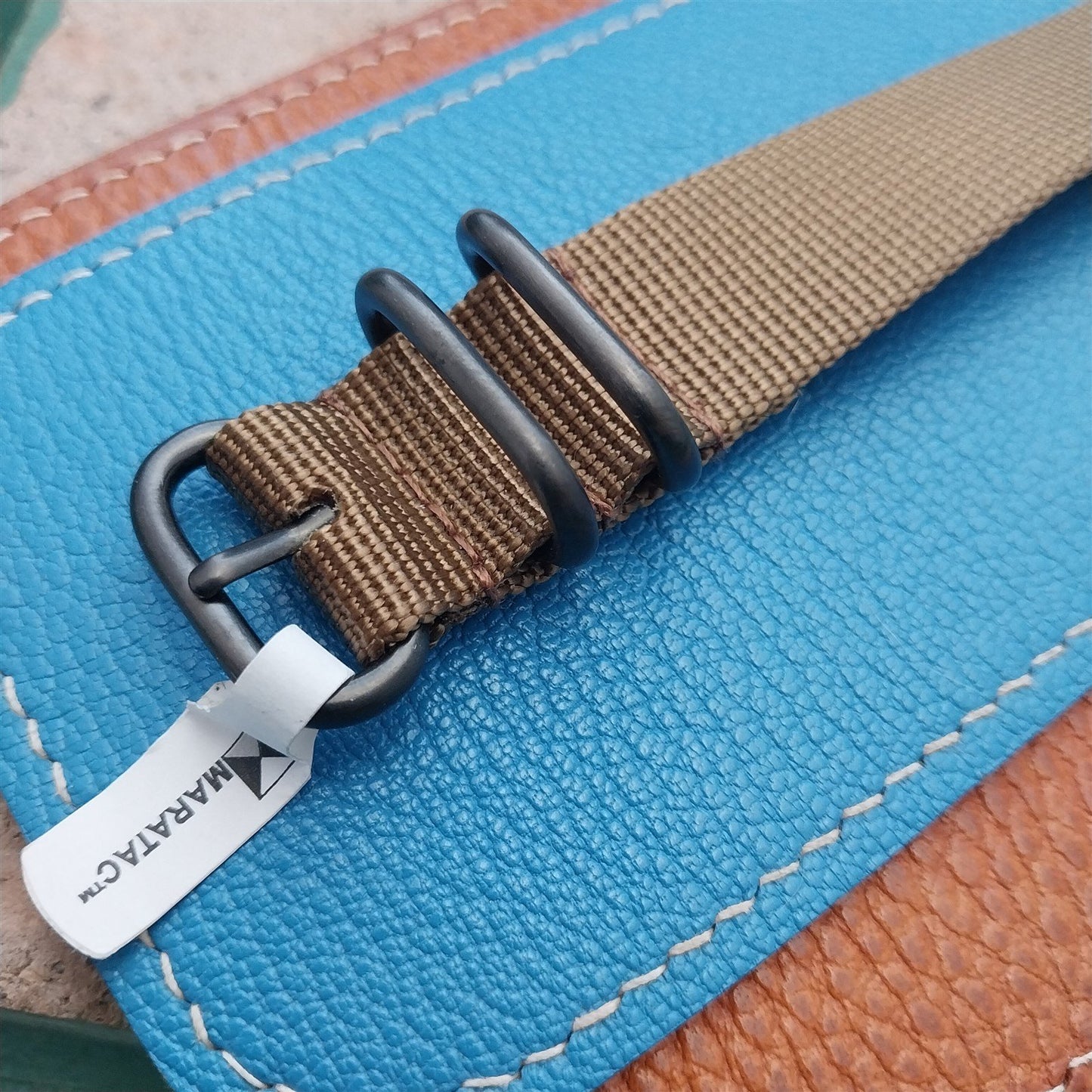 20mm Desert Sand Maratac Zulu Watch Strap & Black Hardware