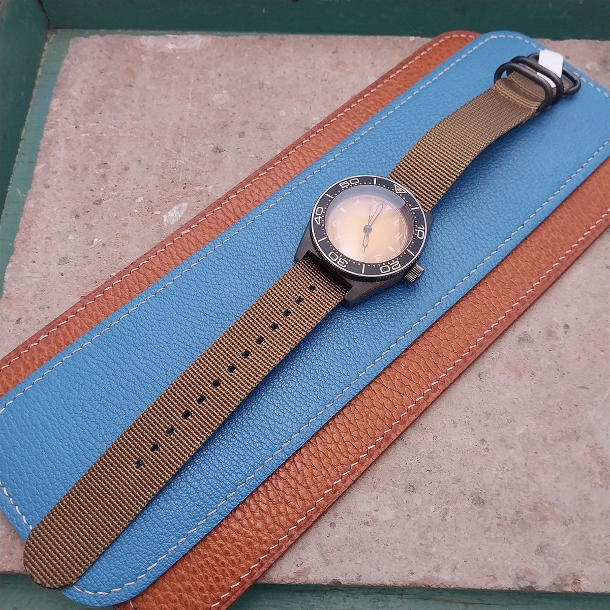 20mm Desert Sand Maratac Zulu Watch Strap & Black Hardware