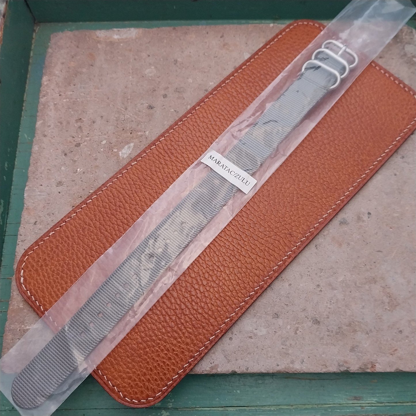 20mm ACU Gray Maratac Zulu Watch Strap & Brushed Stainless Hardware