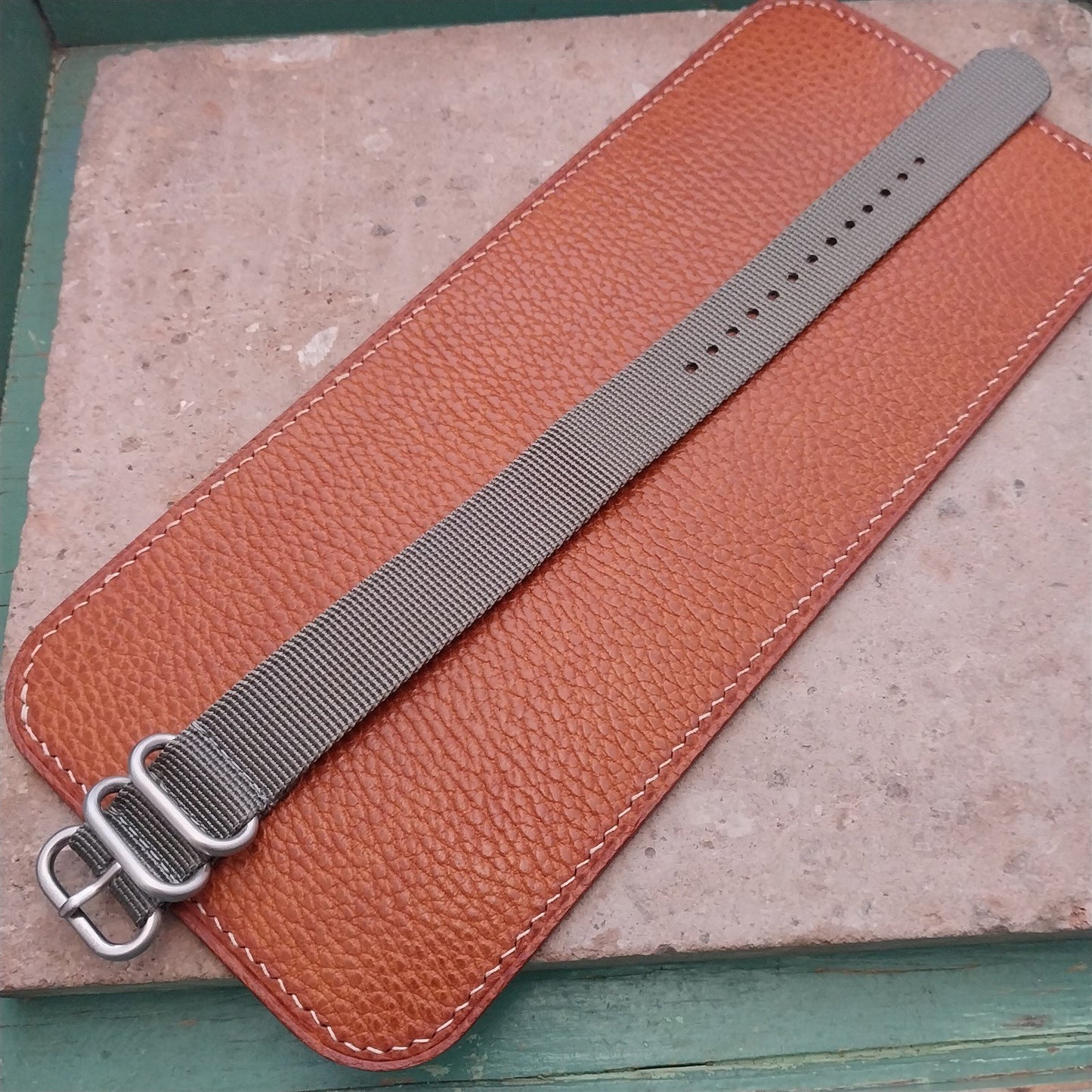 20mm ACU Gray Maratac Zulu Watch Strap & Brushed Stainless Hardware