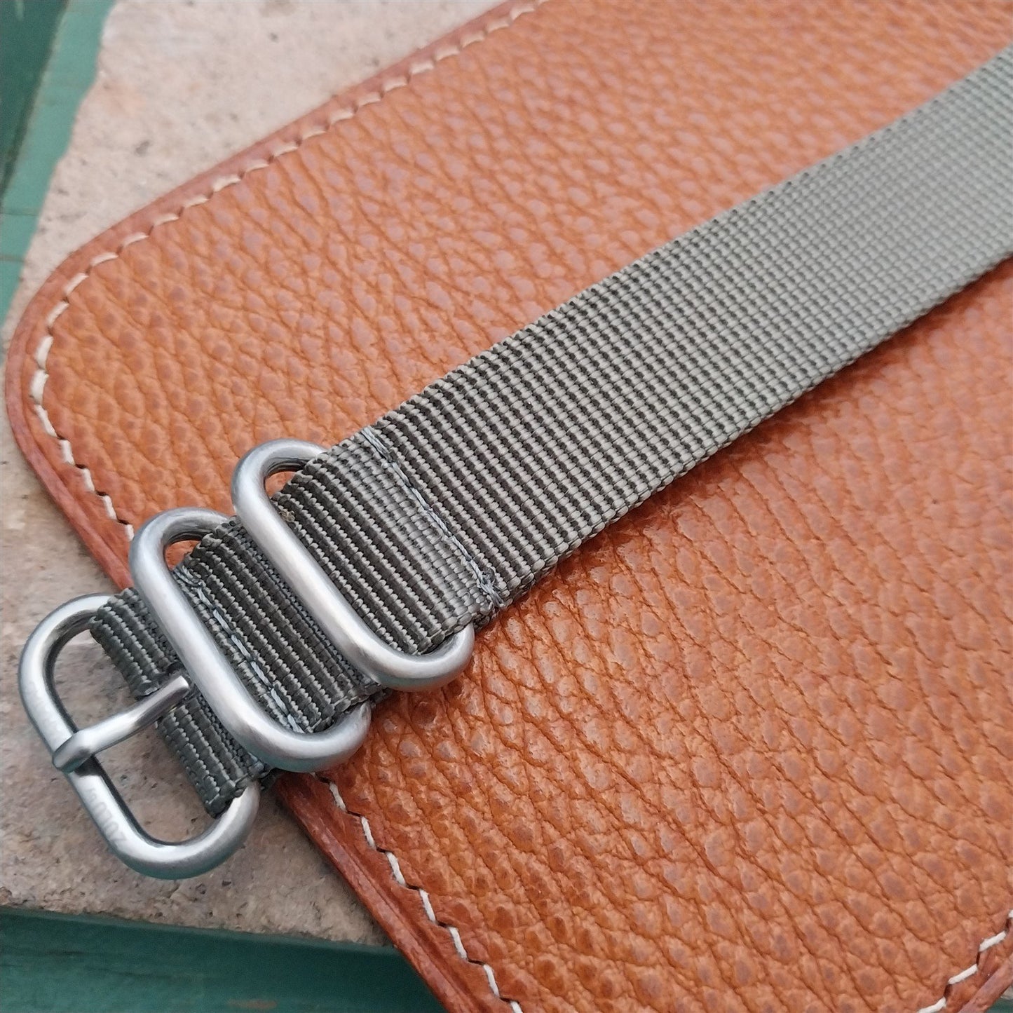 20mm ACU Gray Maratac Zulu Watch Strap & Brushed Stainless Hardware