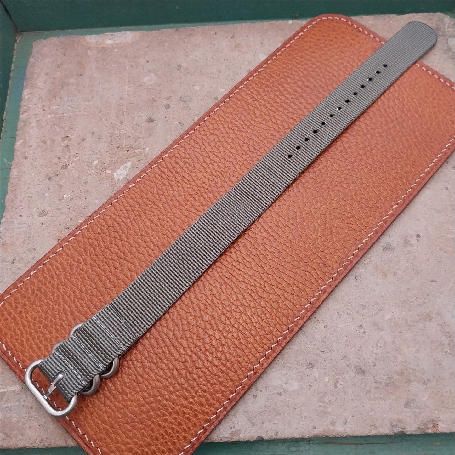 20mm ACU Gray Maratac Zulu Watch Strap & Brushed Stainless Hardware