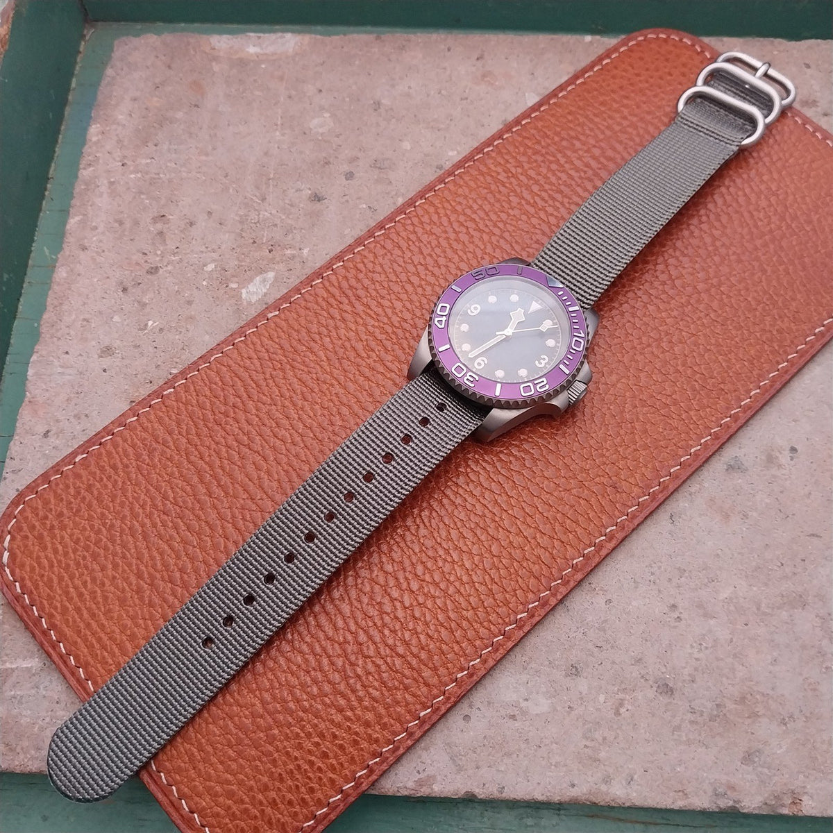 20mm ACU Gray Maratac Zulu Watch Strap & Brushed Stainless Hardware