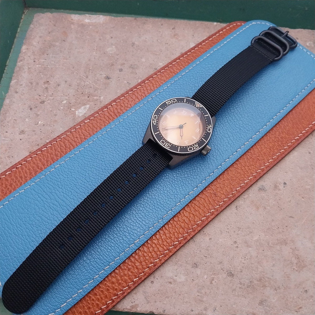 20mm Black Maratac Zulu Watch Strap & Black Hardware