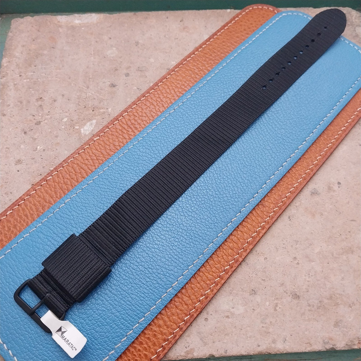 22mm Maratac Mil Series Black Nylon Single-Pass Watch Strap