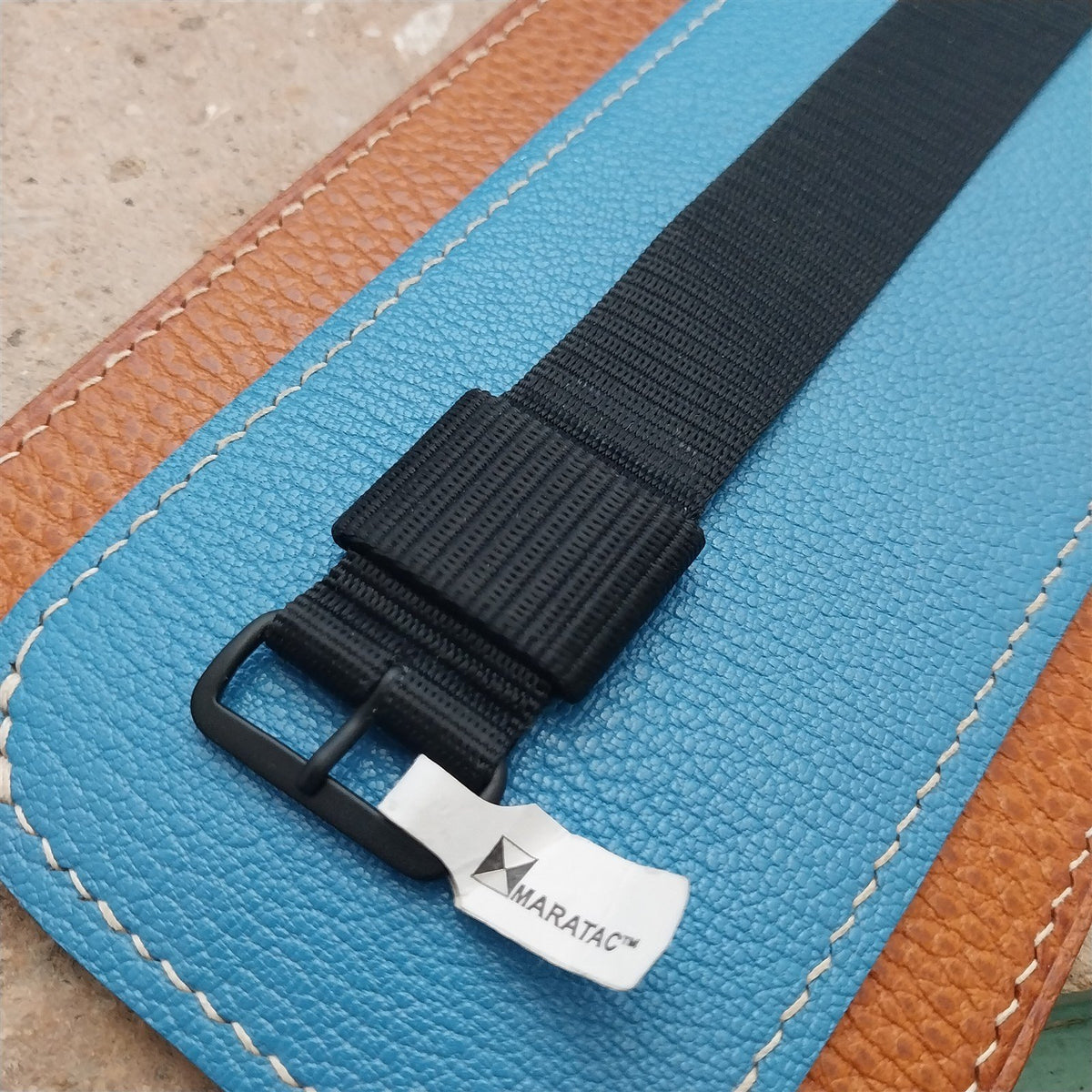 22mm Maratac Mil Series Black Nylon Single-Pass Watch Strap