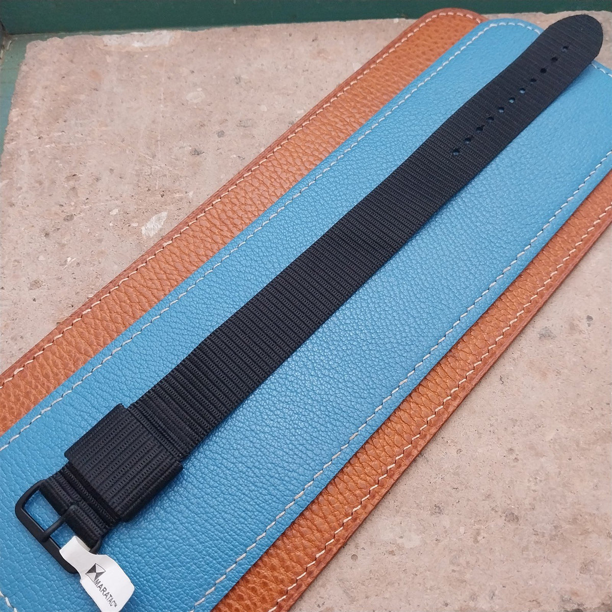22mm Maratac Mil Series Black Nylon Single-Pass Watch Strap