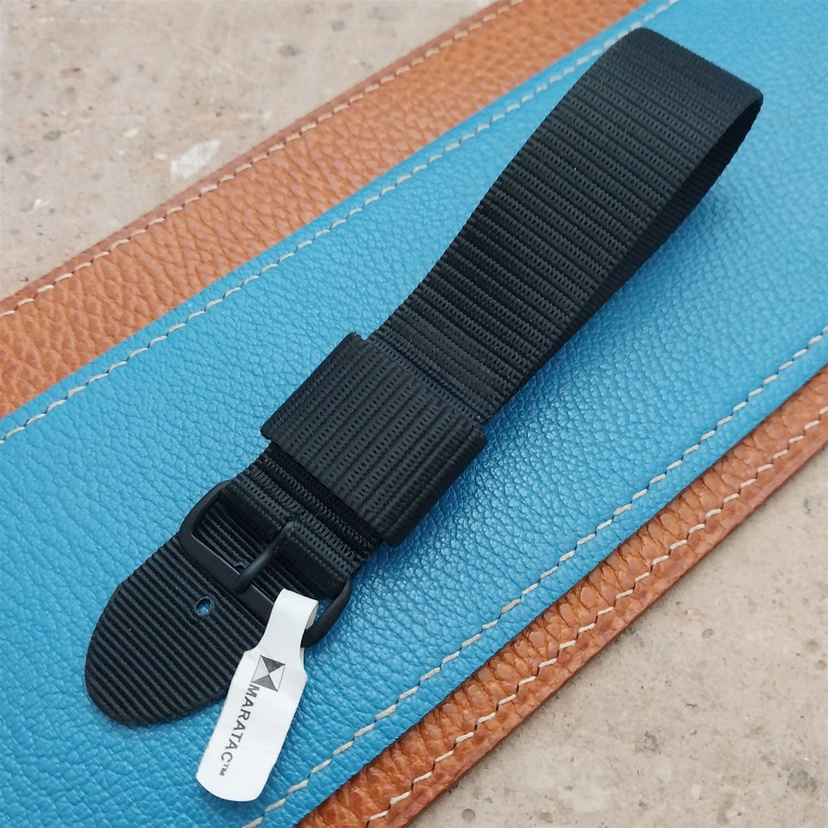 22mm Maratac Mil Series Black Nylon Single-Pass Watch Strap