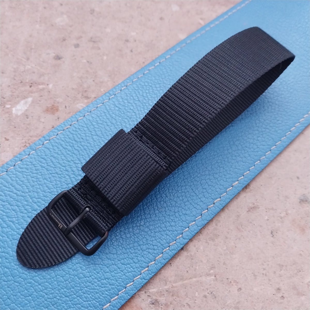 22mm Maratac Mil Series Black Nylon Single-Pass Watch Strap
