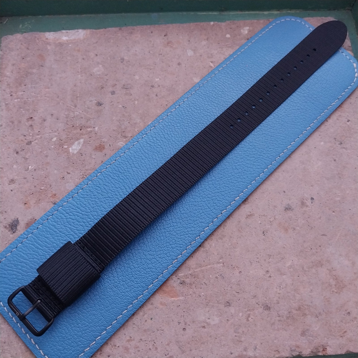 22mm Maratac Mil Series Black Nylon Single-Pass Watch Strap