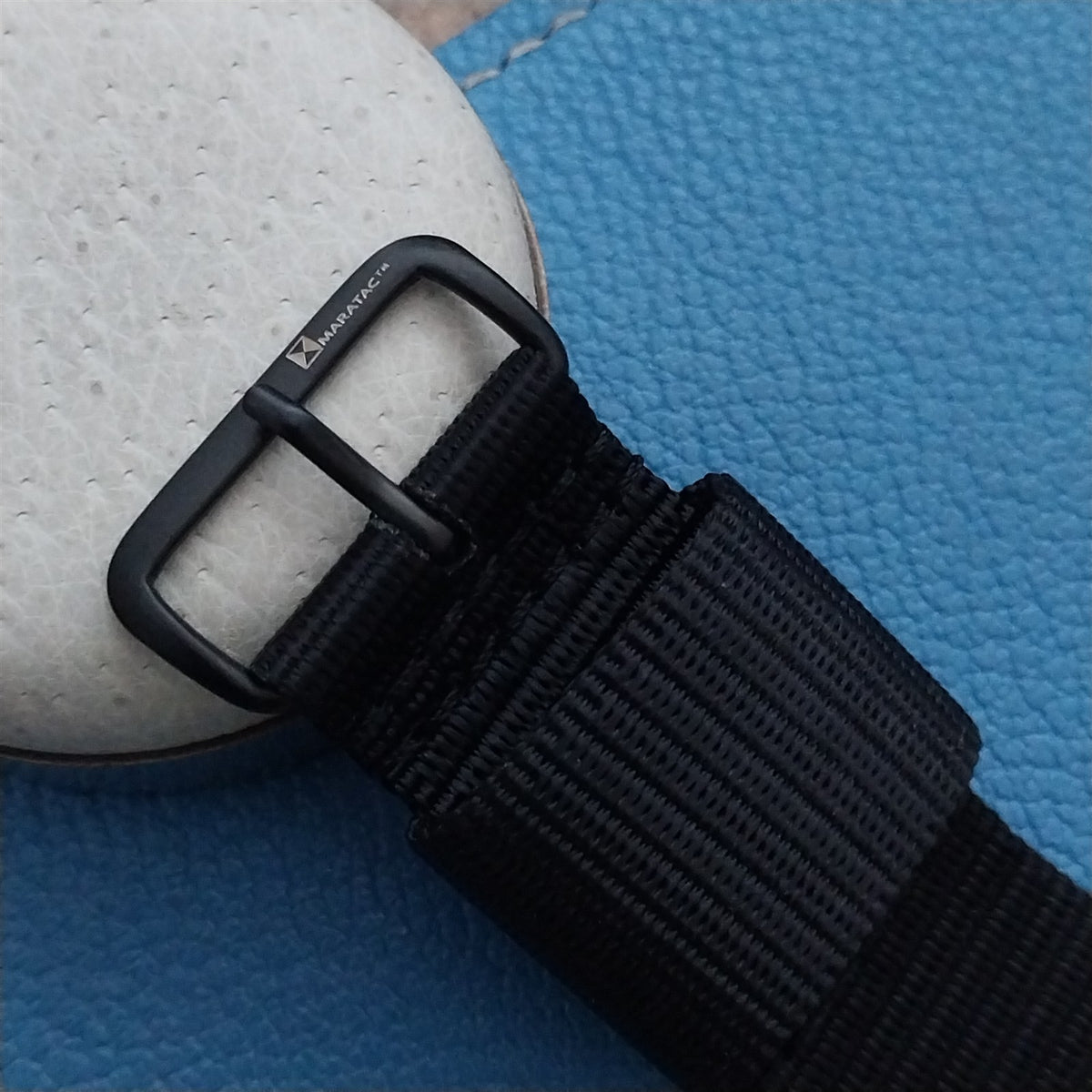 22mm Maratac Mil Series Black Nylon Single-Pass Watch Strap