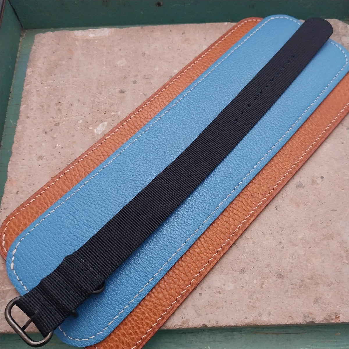 20mm Black Maratac Zulu Watch Strap & Black Stainless Hardware