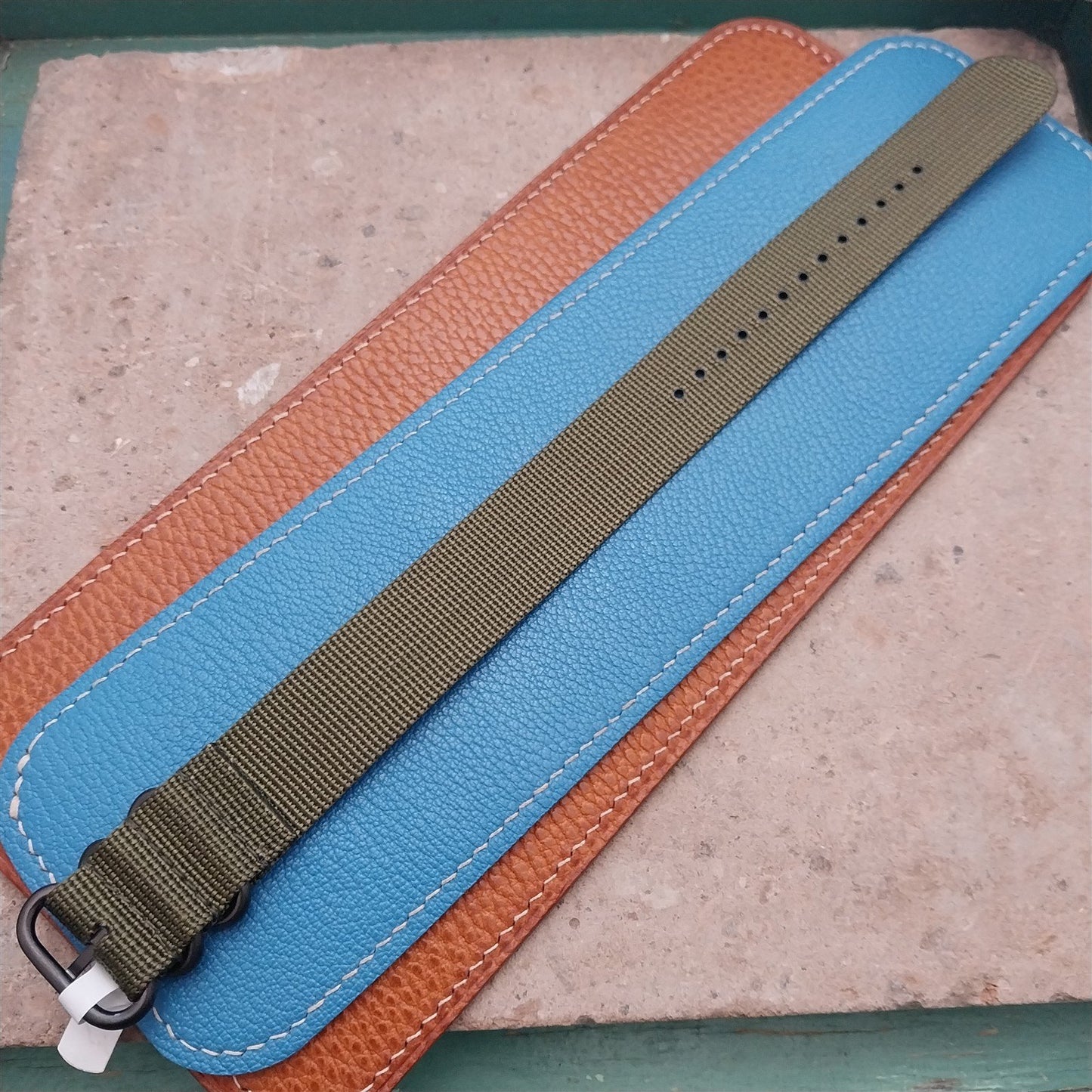 22mm Olive Drab Green Maratac Zulu Watch Strap & Black Hardware