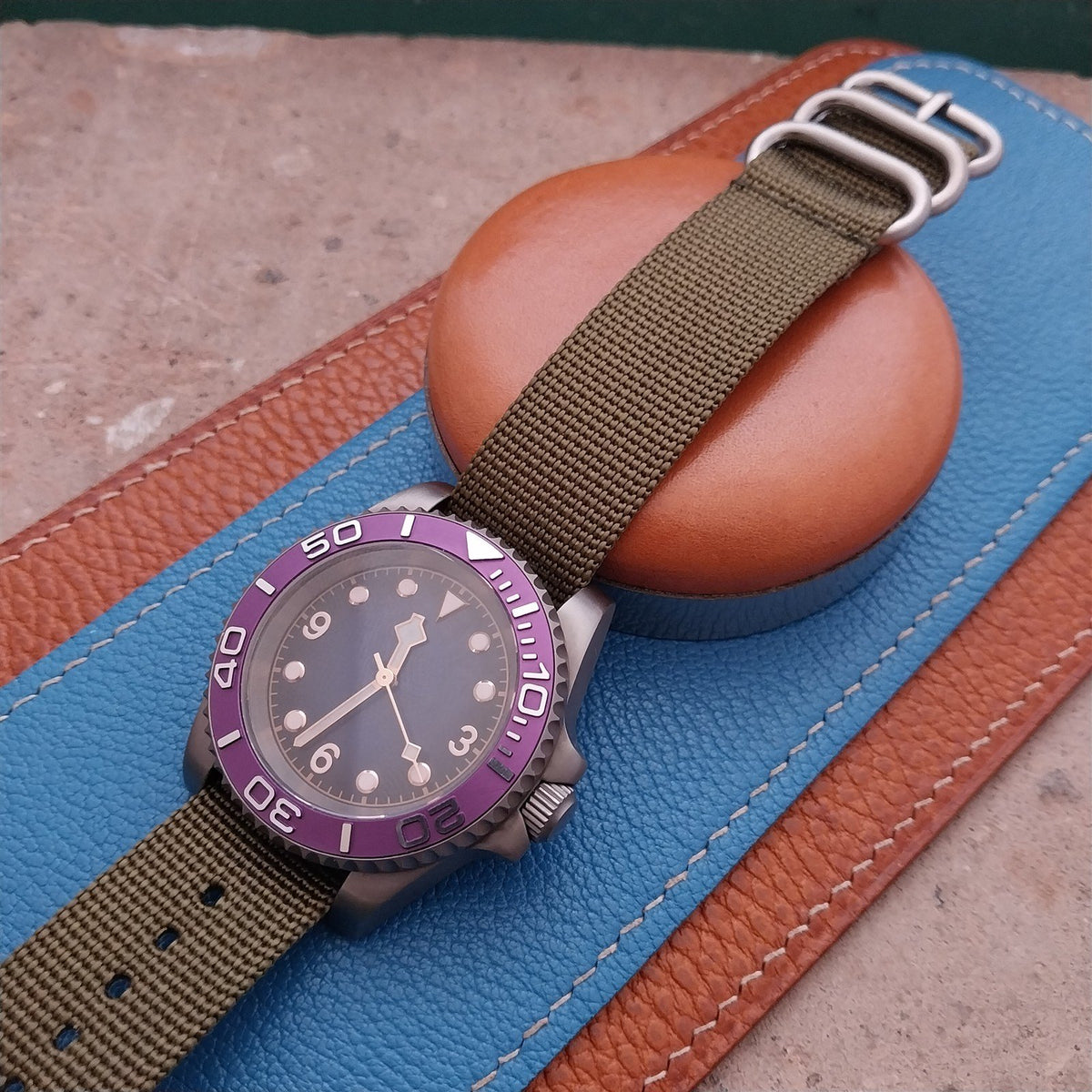 20mm OD Green Maratac Zulu Watch Strap & Brushed Stainless Hardware