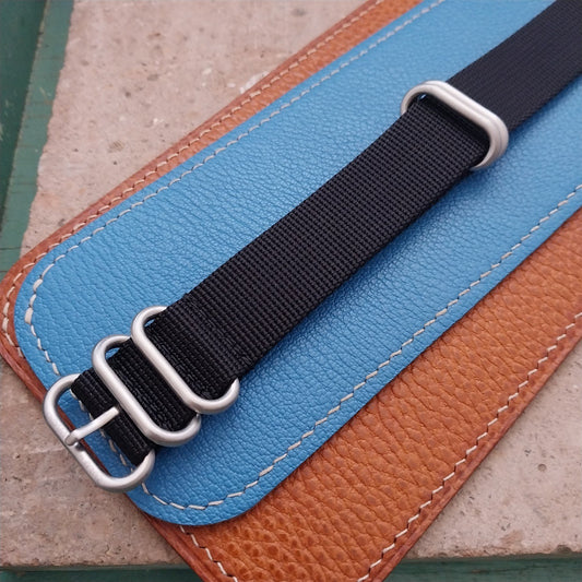 22mm Black Maratac 4 Ring Zulu Watch Strap