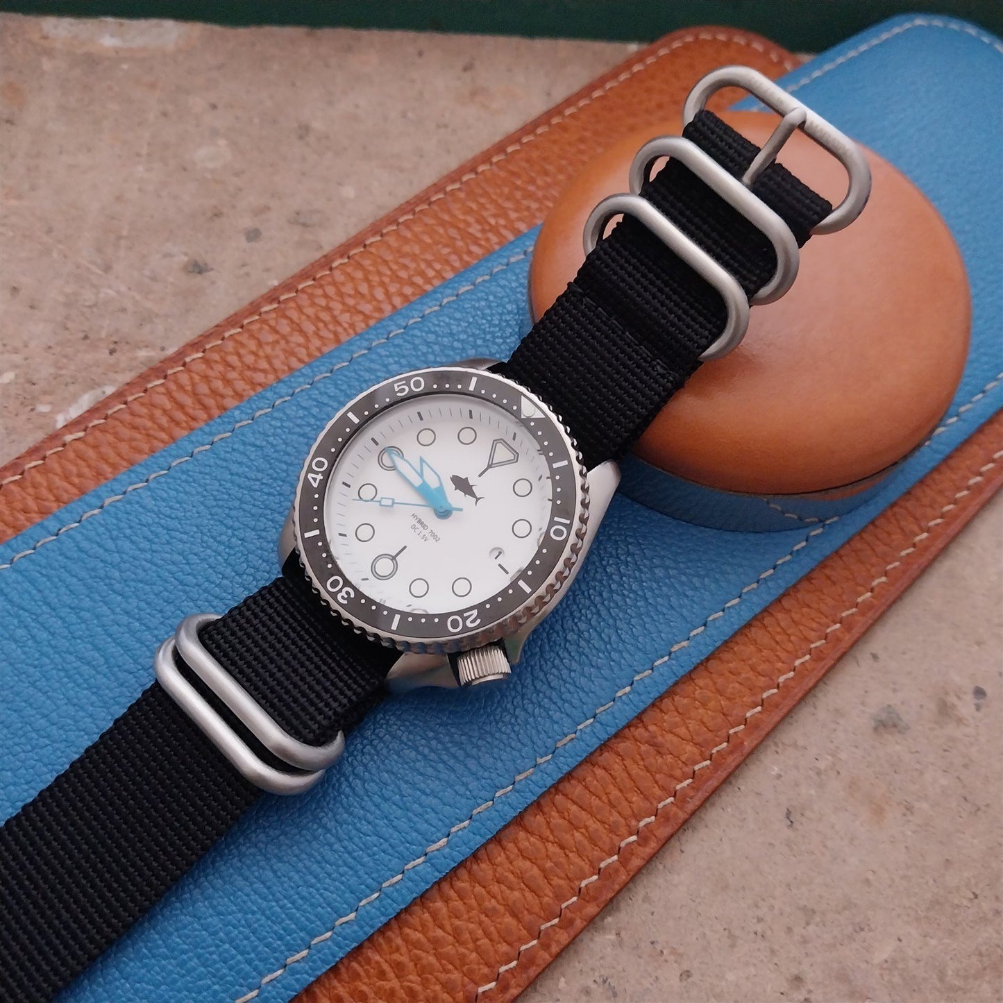 22mm Black Maratac 4 Ring Zulu Watch Strap