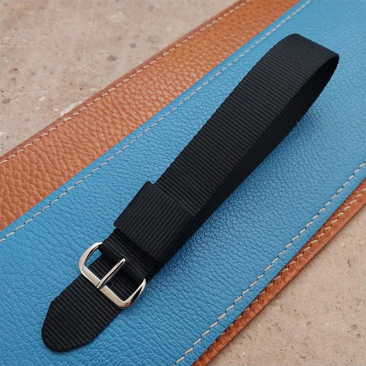18mm Speidel Black Nylon Single-Pass Classic Style Watch Strap