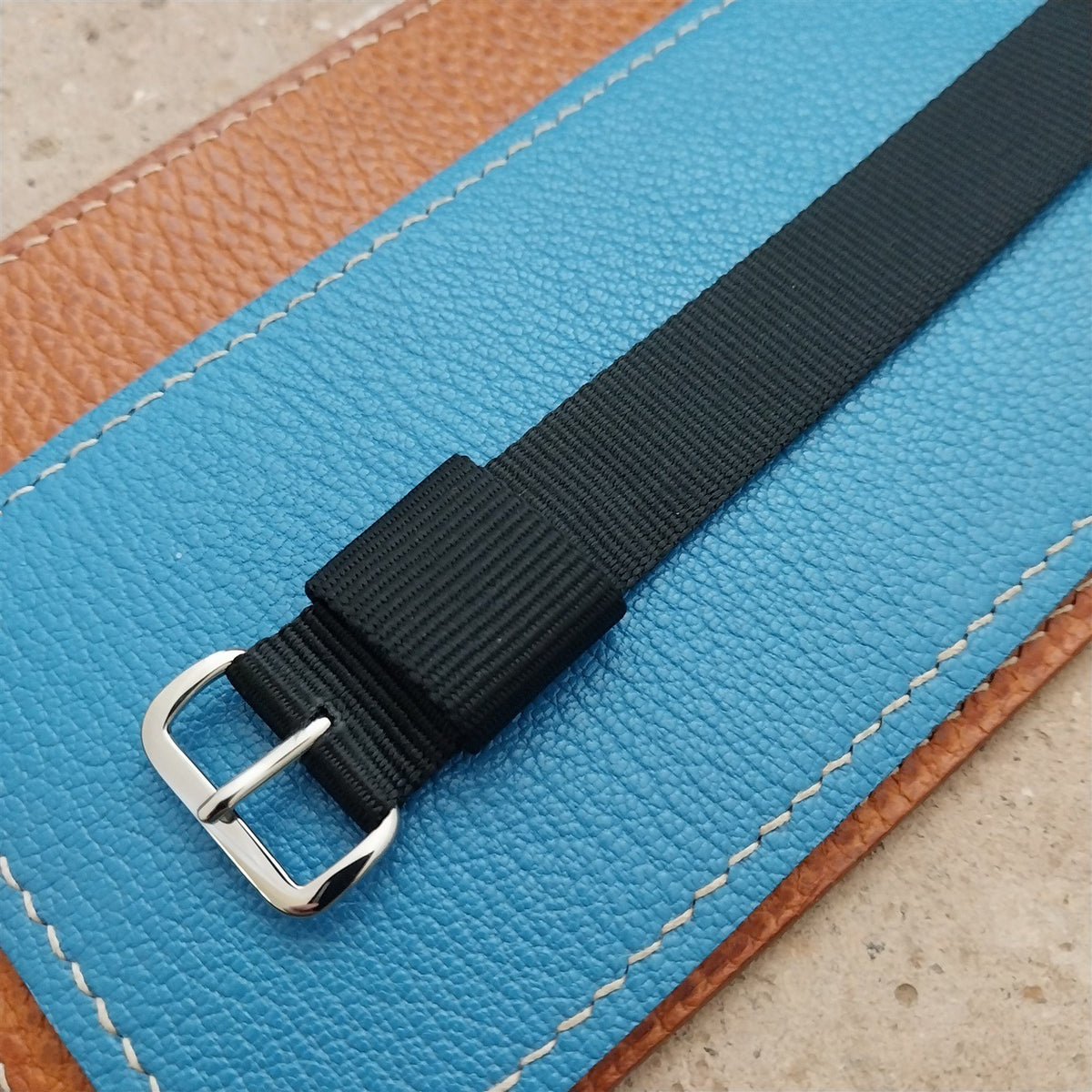18mm Speidel Black Nylon Single-Pass Classic Style Watch Strap