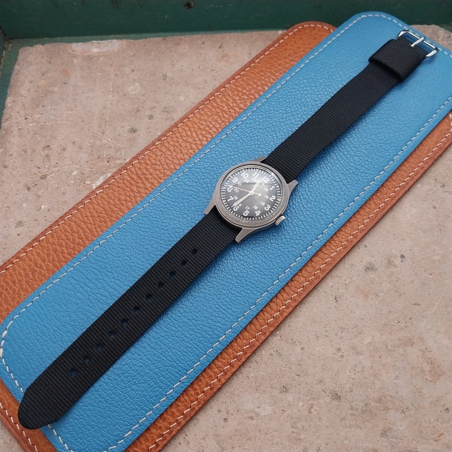 18mm Speidel Black Nylon Single-Pass Classic Style Watch Strap