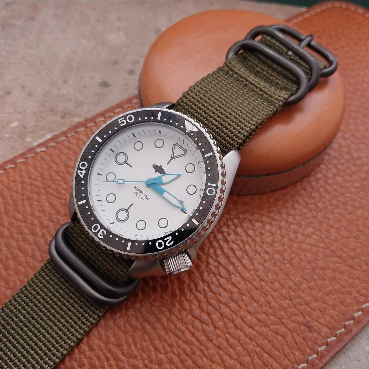 22mm OD Green Maratac 4 Ring Zulu Watch Strap & Black Buckle