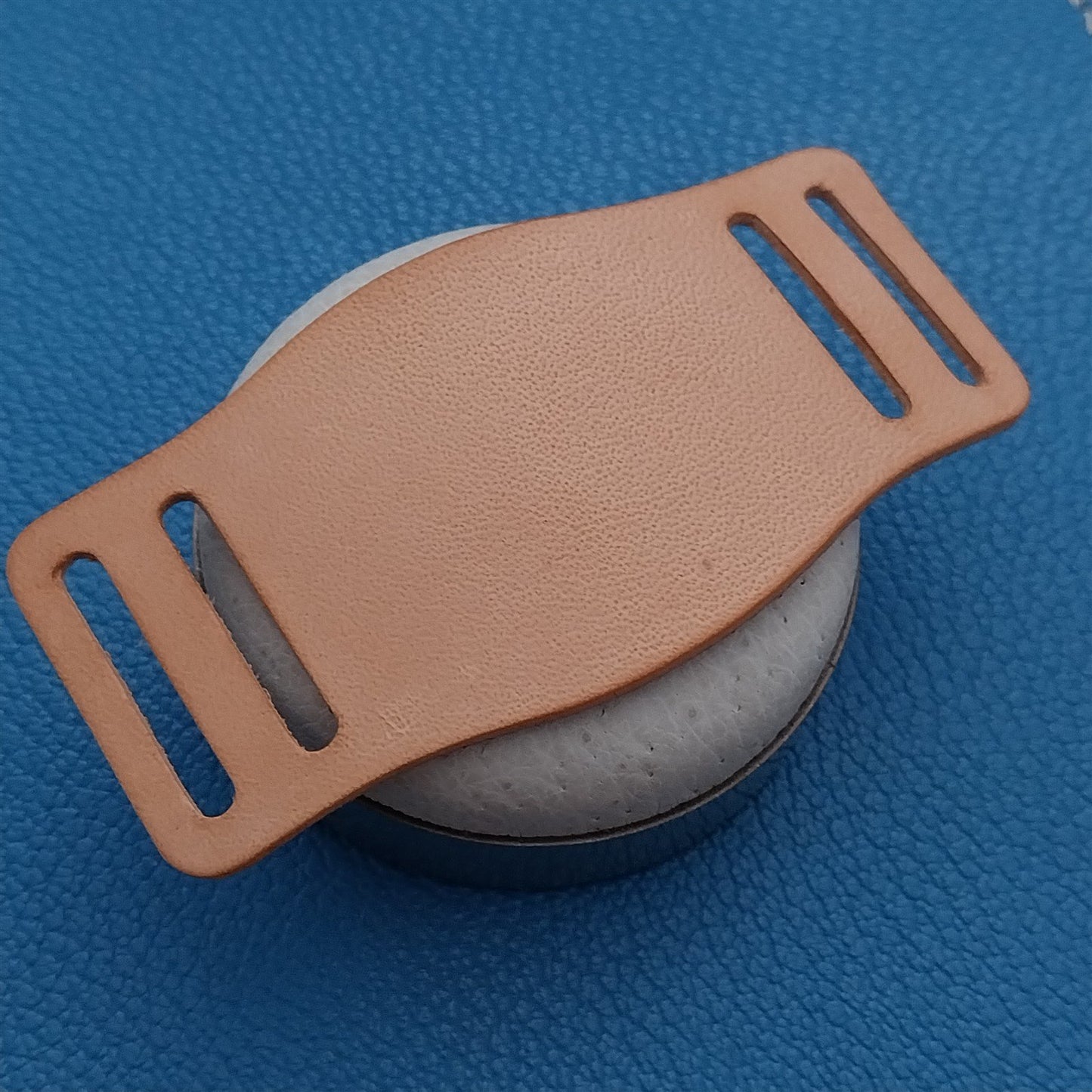 USA Made Natural Italian Veg-Tan Leather 20mm Vintage Style Bund Pad